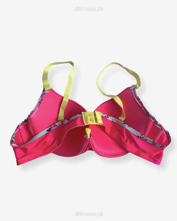 Women Push Up Underwire Smoothing Bra - Pink - 678