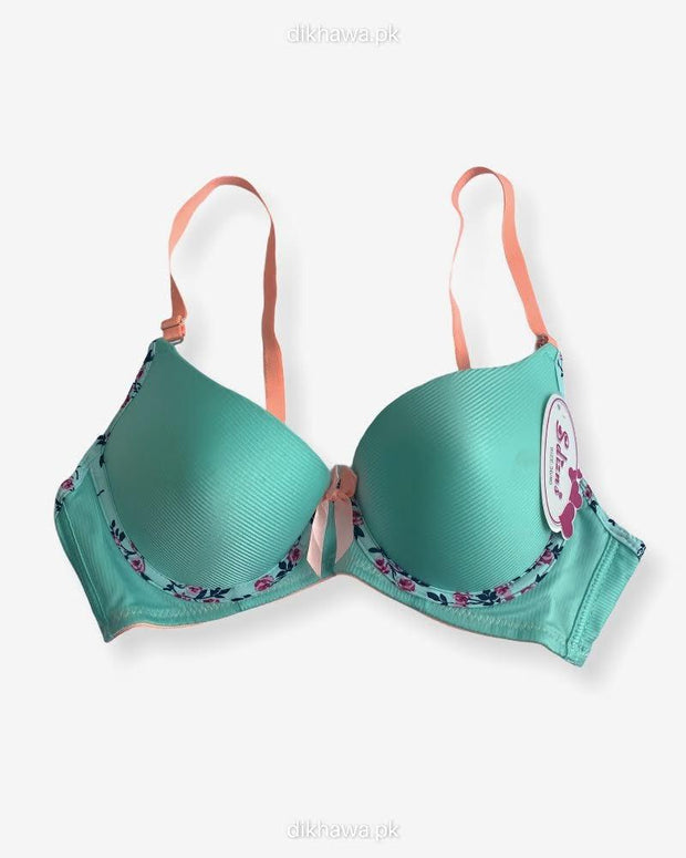 Women Push Up Underwire Smoothing Bra - Green - 678