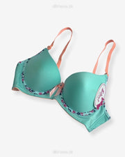 Women Push Up Underwire Smoothing Bra - Green - 678