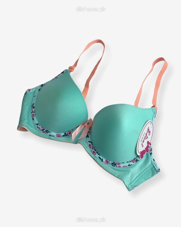 Women Push Up Underwire Smoothing Bra - Green - 678
