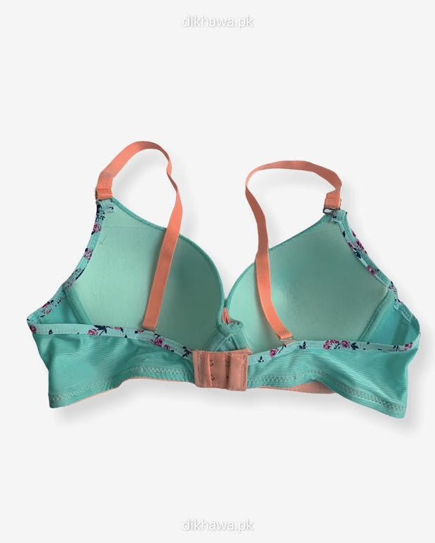 Women Push Up Underwire Smoothing Bra - Green - 678