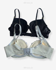 Imported Stocklot Branded  Net Pushup Bra - Underwired Bra  - Padded Bra - Pack of 2