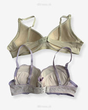 Imported Stocklot Branded  Net Pushup Bra - Underwired Bra  -  Padded Bra - Pack of 2