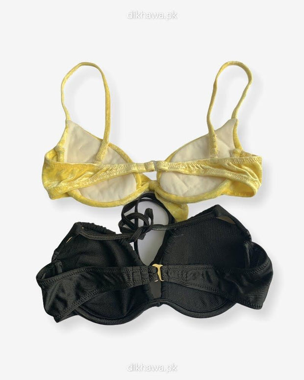 Imported Stocklot Branded  Net Pushup Bra - Underwired Bra  -  Padded Bra - Pack of 2