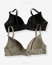 T-Shirt Bra - Soft Padded Imported Stocklot Branded Pushup Bra - Non Wired Bra - Non Padded Bra - Pack of 2