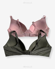 T-Shirt Bra - Soft Padded Imported Stocklot Branded Pushup Bra - Non Wired Bra - Non Padded Bra - Pack of 2