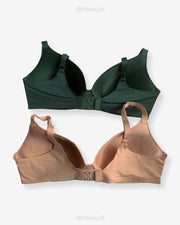 T-Shirt Bra - Soft Padded Imported Stocklot Branded Pushup Bra - Non Wired Bra -Single Padded Bra - Pack of 2