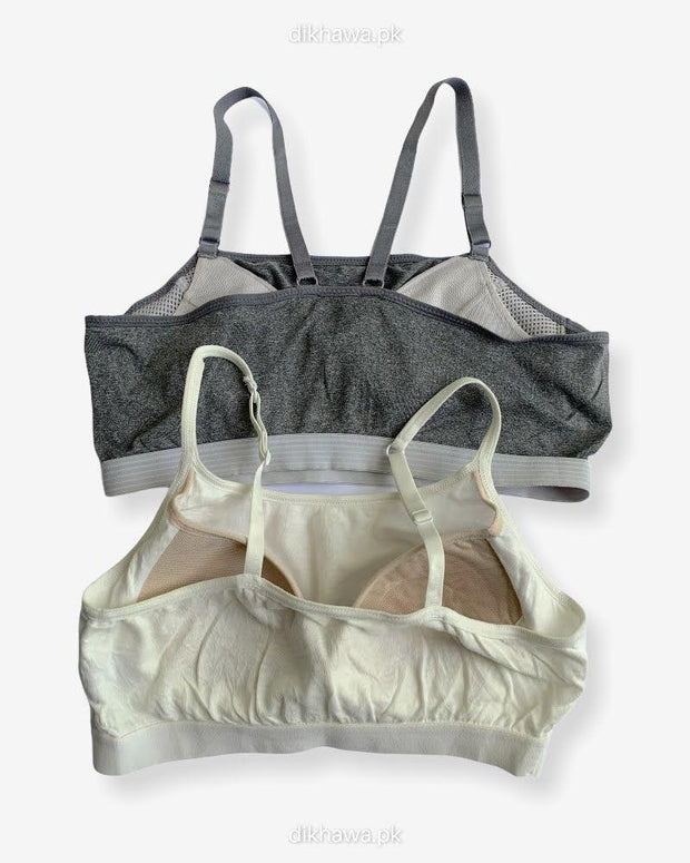 Ladies Jogging Bra -Zipper Sports Bra - Sports Bra - Pack Off 2 Sports Bra - Padded Sports Bra Pack Off 2