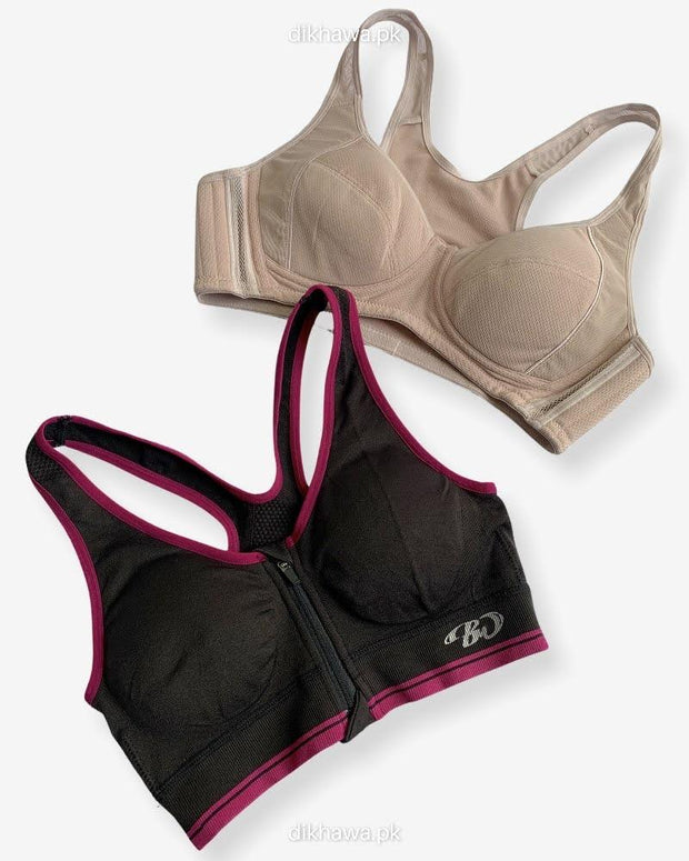 Ladies Jogging Bra - Sports Bra - Pack Off 2 Sports Bra - Padded Sports Bra Pack Off 2