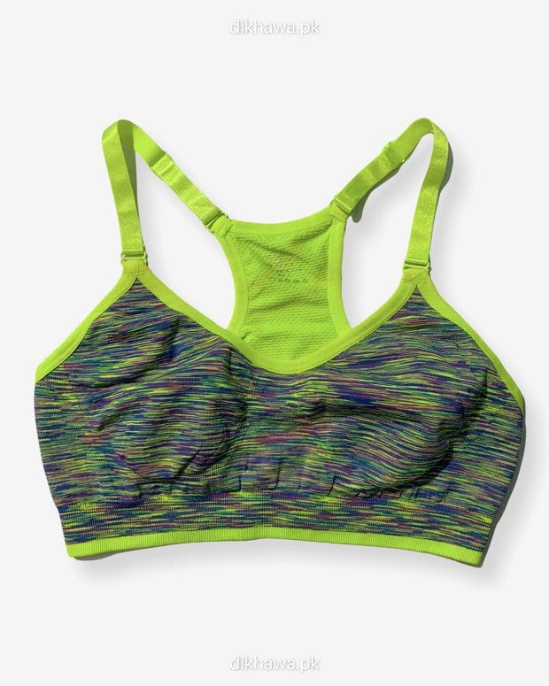 Impact Non Padded Sports Bra with Removable Pads Ladies Jogging Bra Imported Stocklot Branded Sports Bra