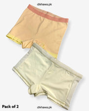 Pack of 2 Imported Stocklot Branded Cotton Panty Stretchable Shadowline Jersey Hidden Elastic Full Brief Panty