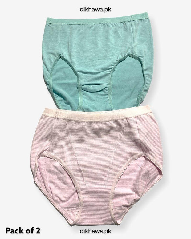 Pack of 2 Imported Stocklot Branded Cotton Panty Stretchable Cotton Panty 2021