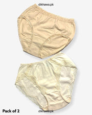 Pack of 2 Imported Stocklot Branded Cotton Panty Stretchable Cotton Lace Panty 2021