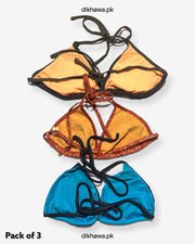 Pack Of 3 Stocklot Bikini Top Swimwear | Bikini Top Bundle | Imported Stock Branded Bikini Top