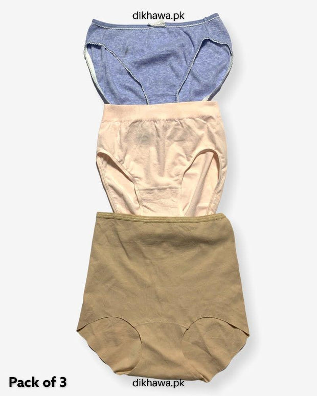 Pack of 3 Imported Stocklot Branded Jersey Panty Bikini Style Sexy Thong Panty Swimwear Panty