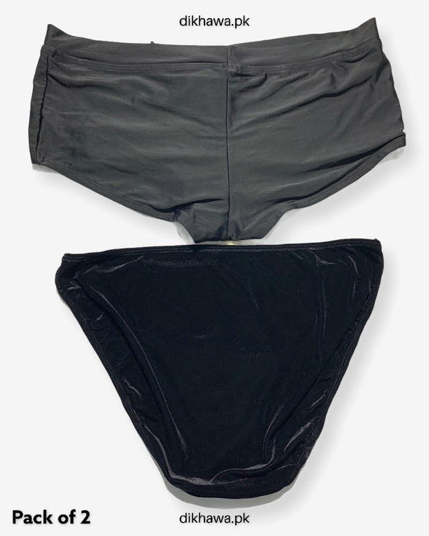 Pack of 2 Imported Stocklot Branded Silk Panty Bikini Style Sexy Sexy Panty Swimwear Panty