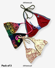 Pack Of 3 Stocklot Bikini Top Swimwear | Bikini Top Bundle | Imported Stock Branded Bikini Top