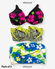 Pack Of 3 Stocklot Bikini Top Swimwear | Bikini Top Bundle | Imported Stock Branded Bikini Top