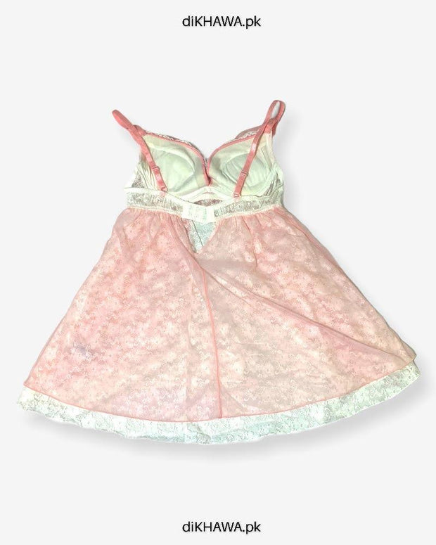 Imported Stocklot Branded Cotton Nightwear Women Floral Lace Short Mini Nightdress Nighties