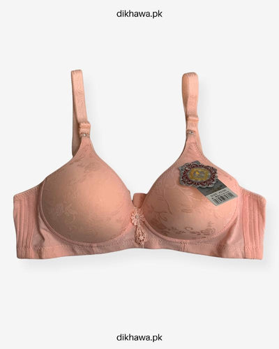Peach Single Padded Non Wired Bra