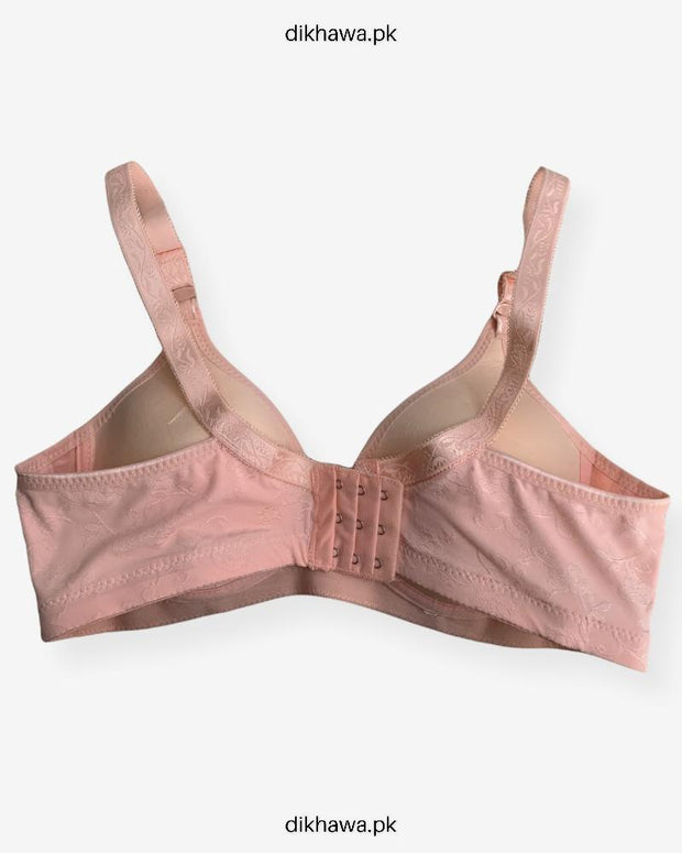 Peach Single Padded Non Wired Bra