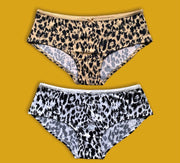 Stretchable Cheetah Jersey Panty - Pack Of 2
