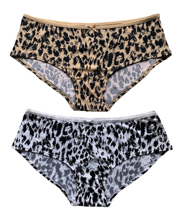 Pack Of 2 Stretchable Cheetah Jersey Panty