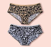 Pack Of 2 Stretchable Cheetah Jersey Panty