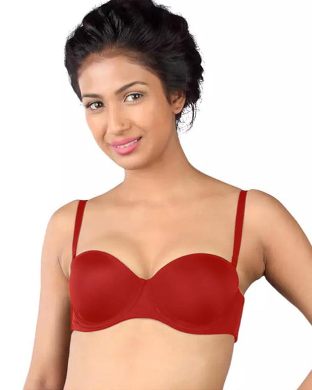 Push Up Red Bridal Bra - Single Padded Underwired Bra