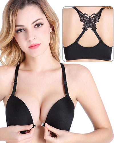 Sexy Butterfly Bra Black- Single Padded Under Wired