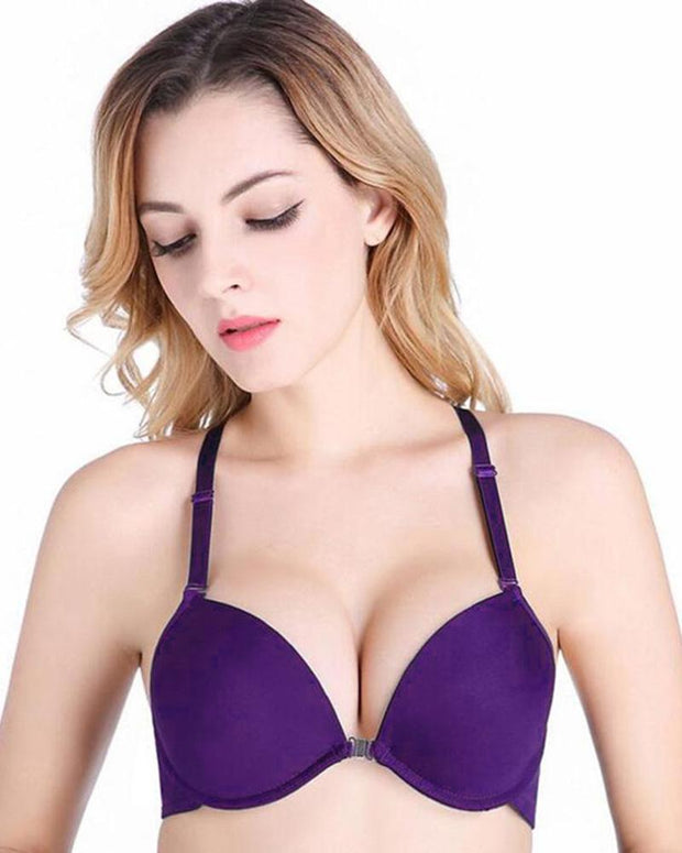 Women's Plus Size Sexy Push Up Bra- Front Closure Butterfly