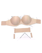 Sexy Pushup Bra - Strapless & 100% Seamless Bra - Underwired - Single-Padded