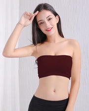 Pack of 2 - Sexy Tube Padded Top Bandeau Stretchable Strapless Bra