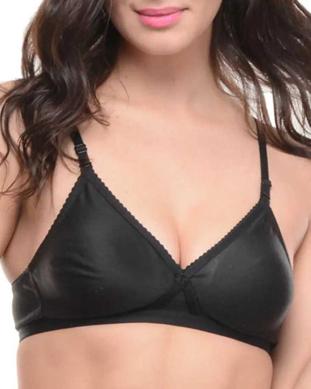 Soft Maroon Non Padded Bra - 5551 - Bodycare - Black