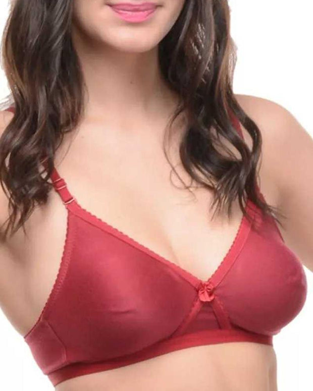 Soft Maroon Non Padded Bra - 5551 - Bodycare - Maroon