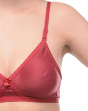 Soft Maroon Non Padded Bra - 5551 - Bodycare - Maroon