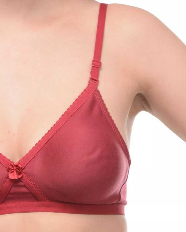 Soft Maroon Non Padded Bra - 5551 - Bodycare - Skin