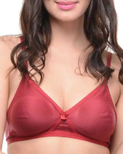 Soft Maroon Non Padded Bra - 5551 - Bodycare - Maroon