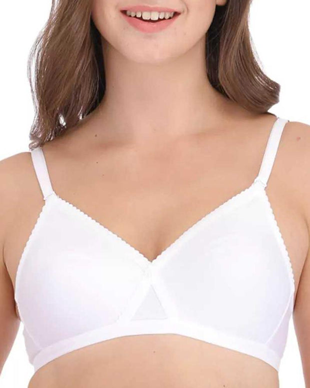 Soft Maroon Non Padded Bra - 5551 - Bodycare - White