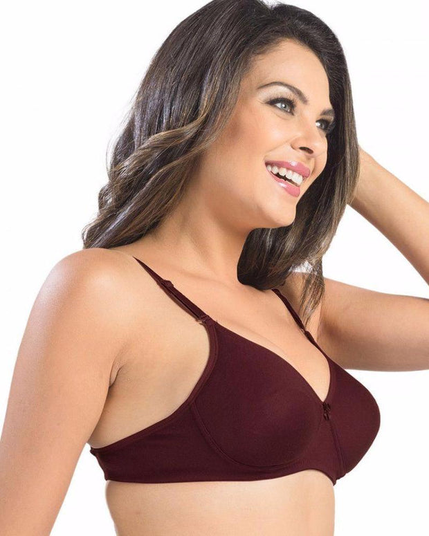 Sonari Catwalk Bra - Maroon - Non Padded Non Wired - Imported Bra - Bras - diKHAWA Online Shopping in Pakistan