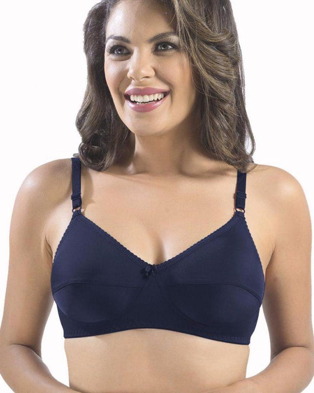 Sonari Loreal Bra - Navy Blue - Non Padded Non Wired - Imported Bra - Bras - diKHAWA Online Shopping in Pakistan