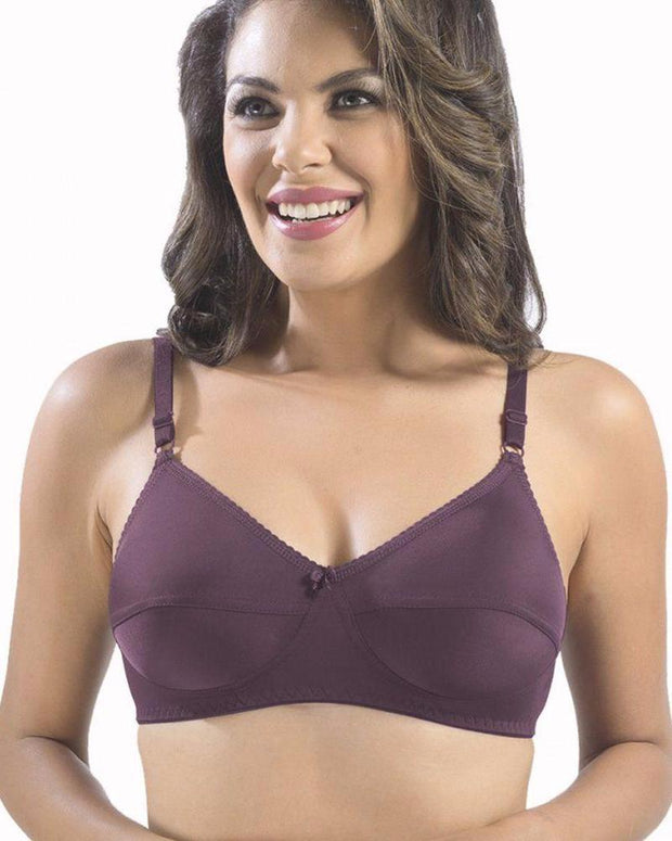 Sonari Loreal Bra - Wine - Non Padded Non Wired - Imported Bra - Bras - diKHAWA Online Shopping in Pakistan