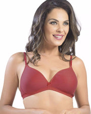 Sonari Omania Bra - Red - Non Padded Non Wired - Imported Bra - Bras - diKHAWA Online Shopping in Pakistan