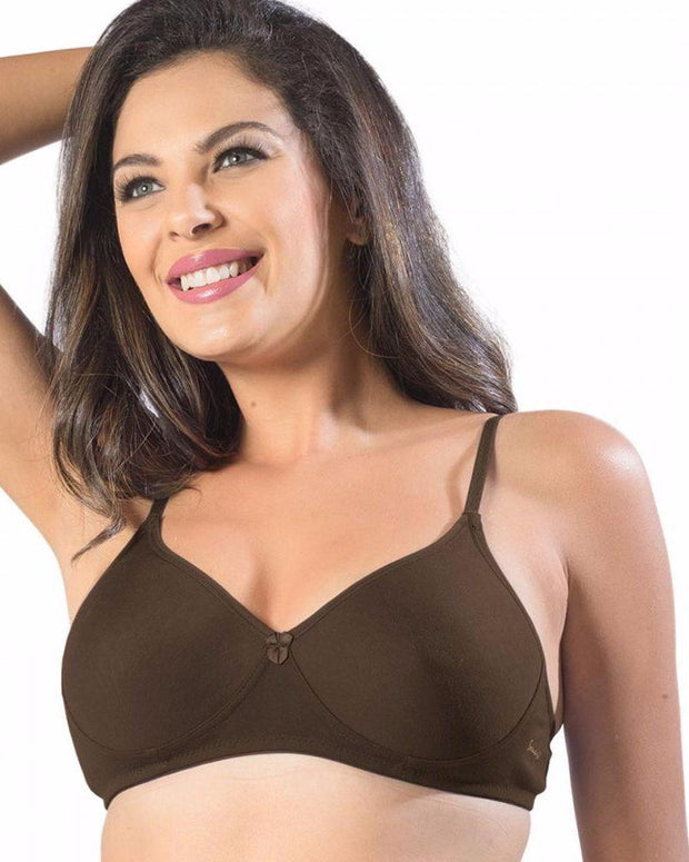 Sonari Smile Bra - Coffee - Non Padded Non Wired - Imported Bra - Bras - diKHAWA Online Shopping in Pakistan