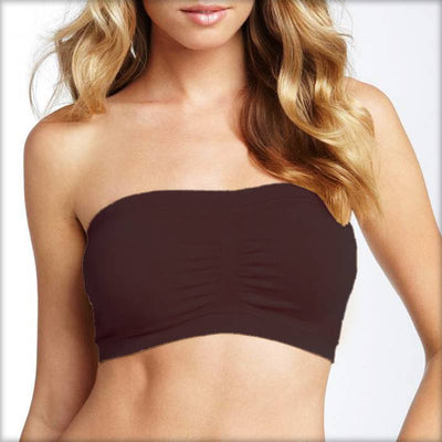 Strapless Padded Sports Brown Bra - Bras - diKHAWA Online Shopping in Pakistan