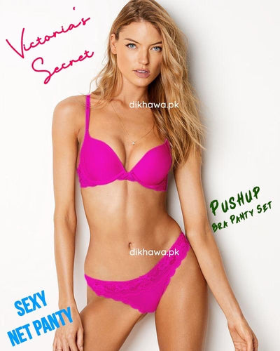 Victoria's Secret - Pushup Soft Padded Bra Panty Set - Plain Bra