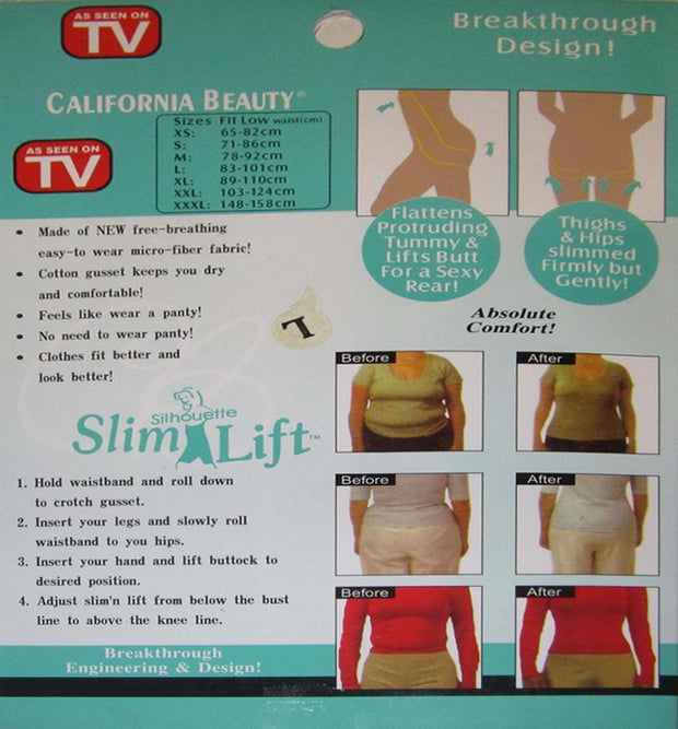 WOMEN'S CALIFORNIA BEAUTY SLIM 'N' LIFT SHAPEWEAR BODYSHAPER - Body Shaper - diKHAWA Online Shopping in Pakistan