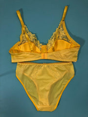 Copy of Laleli Net Bra Panty Set 2020 Yellow BRIDAL BRA PANTY SETS - NON PADDED NON WIRED BRA PANTY SET