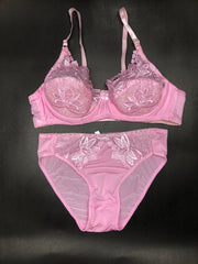 Pink Bridal Bra Panty Sets - Non Psdded Underwired Bra Panty Set 2020