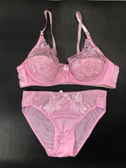 Copy of Laleli Net Bra Panty Set 2020 Pink BRIDAL BRA PANTY SETS - NON PADDED NON WIRED BRA PANTY SET